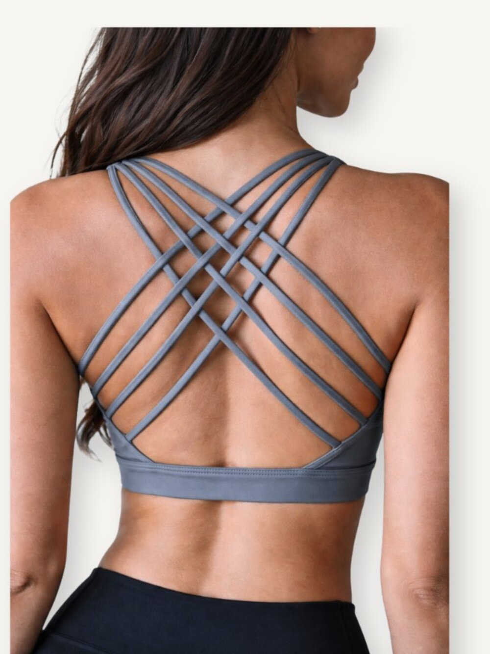 NWT Rawgear Strappy Back Sports Bra Gray Size XS